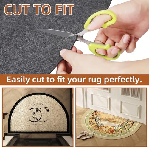 Waterproof Non-Slip Rug Pad, Round 7 Ft Carpet Pads for Large Area Rugs 1/8&q...