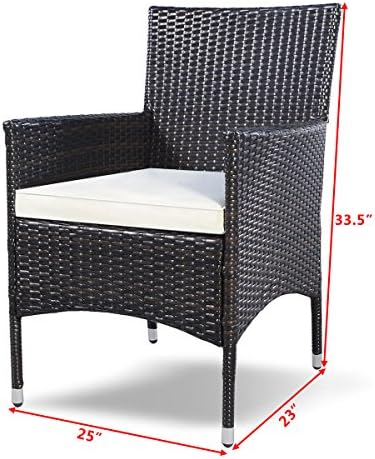 Tangkula 2 Pcs Patio Armchair Rattan Single Chair Set Outdoor Modern Wicker R...