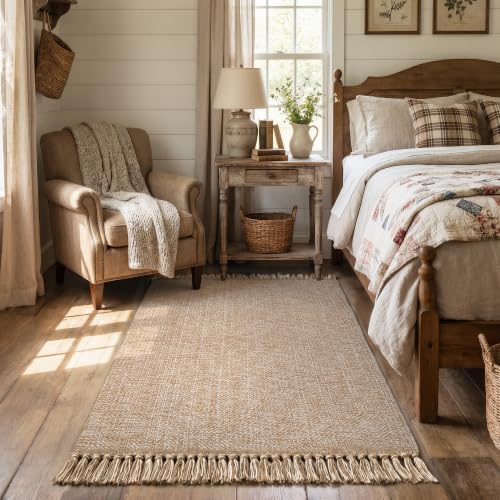 Collive 3' x 5' Woven Indoor Outdoor Porch Rug, Farmhouse Entryway Rugs