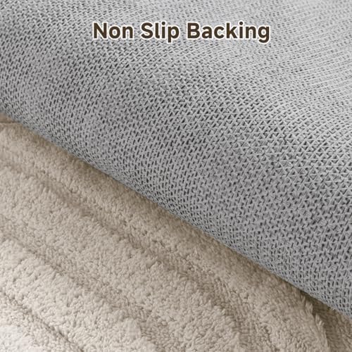 Pauwer Area Rugs for Living Room 5x7, Non Slip Washable Modern Rug, Beige