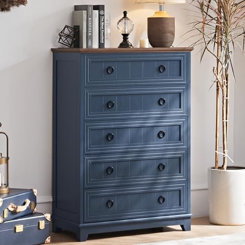 Joaxswe Farmhouse Dresser and Nightstand Sets 3 Piece, Blue