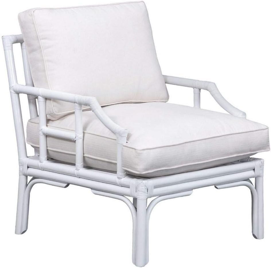 SAFAVIEH Kazumi Rattan Accent Chair, 31.5" White ACH6508A