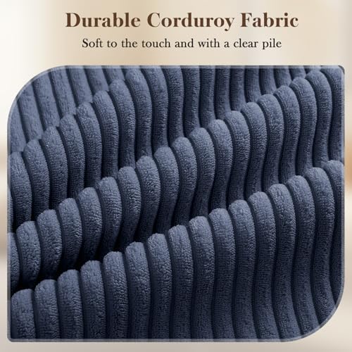 Vesgantti 38.5" Accent Chair Dark Blue, Comfy Corduroy Single Sofa Seat ...
