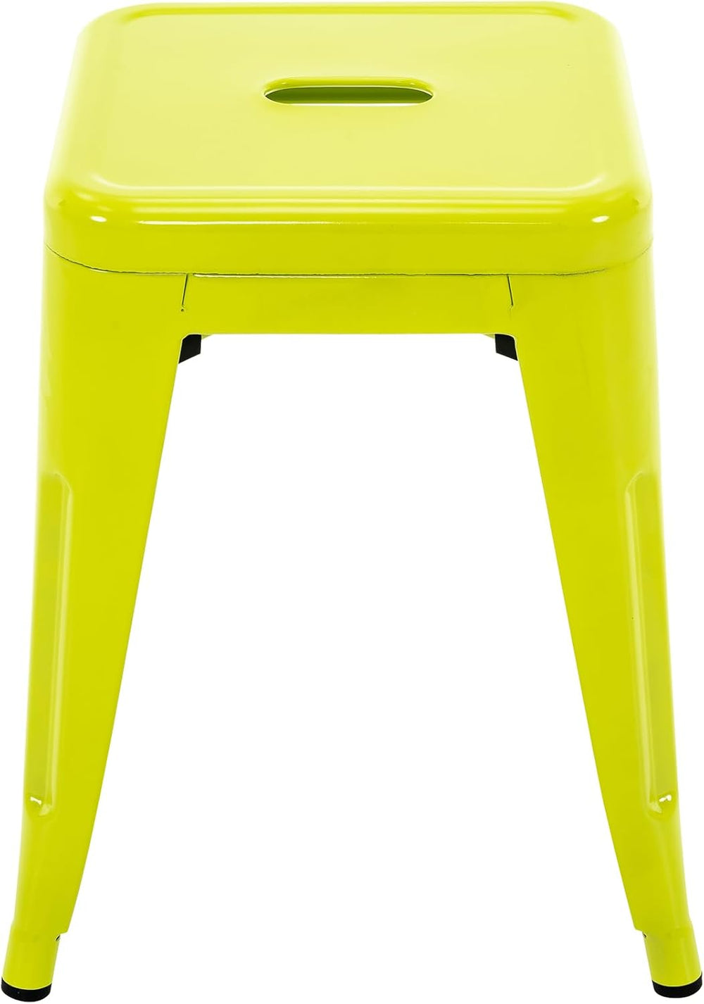 18 Inch Metal Stools Set of 2, Stackable for Indoor Outdoor, Lime Green