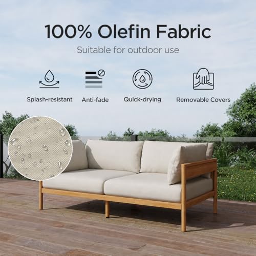 Acanva Vento Outdoor Patio Furniture Set, Couch