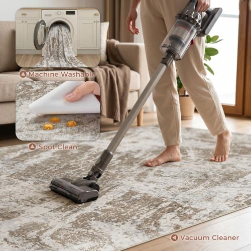 DMOYEST 8x10 Washable Area Rug Abstract Modern Non-Slip Indoor Carpet