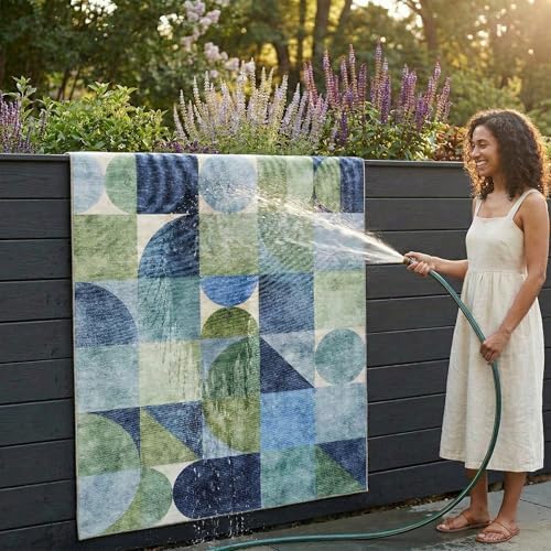 ReaLife Rugs Machine Washable Indoor Outdoor - Mat Rug Foldable Printed Thin ...