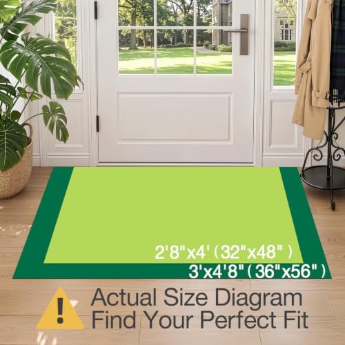 LUMI Ultra Thin Indoor Door Mat 32"x48", Entrance Doormat, Beige