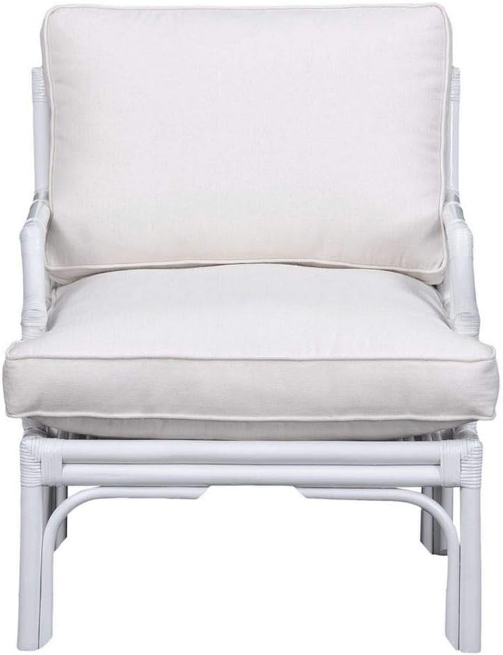 SAFAVIEH Kazumi Rattan Accent Chair, 31.5" White ACH6508A