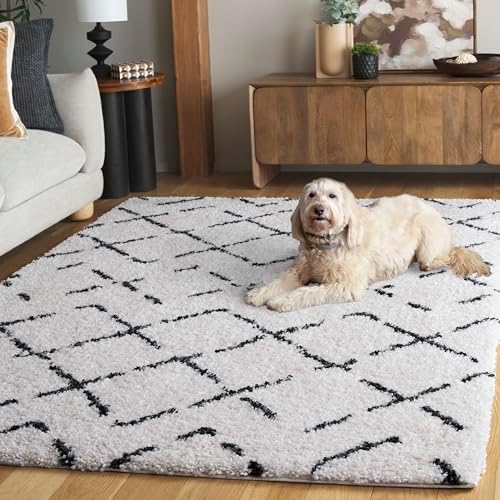 SAFAVIEH Arizona Shag Collection Area Rug - 5'1" x 7'6", Iv...
