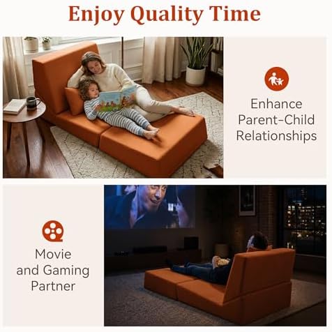 Fold Out Chair Bed, Folding Sofa Bed, 3 in 1 Convertible Sleeper Chair Bed fo...