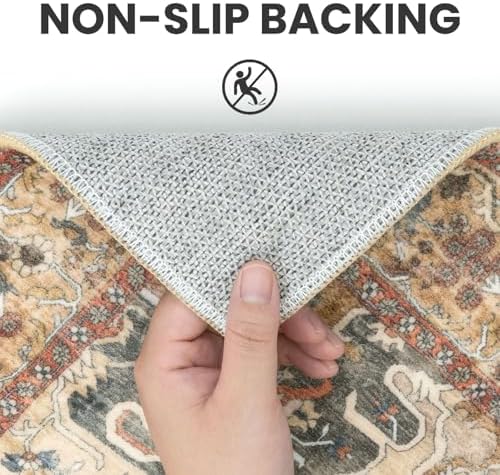 SIILOOM 2x6 Washable Runner Rug, Non Slip Soft Area Rug for Hallway Kitchen