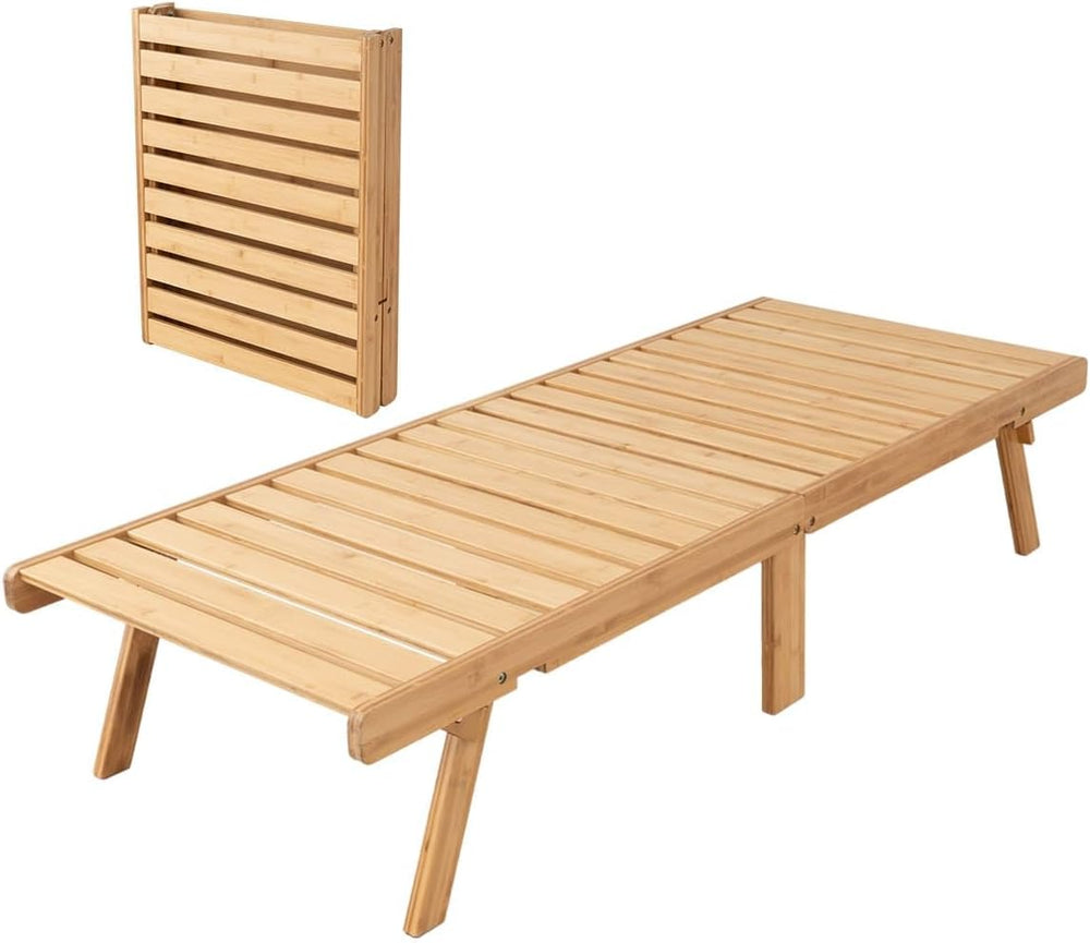 EMOOR Folding Bamboo Slat Bed WABINE Daybed Size (27x71in) for Japanese Futon...