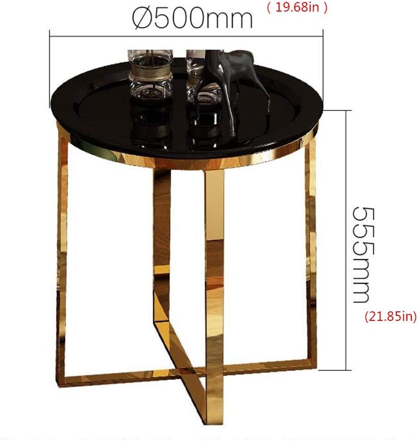 Telephone Table, Living Room Sofa Side Table,Tray Side Table,Golden Coffee Ta...