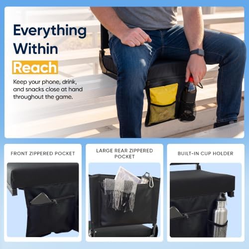 BRAWNTIDE Compact Premium Stadium Seat - Built for Long Days on Bleachers