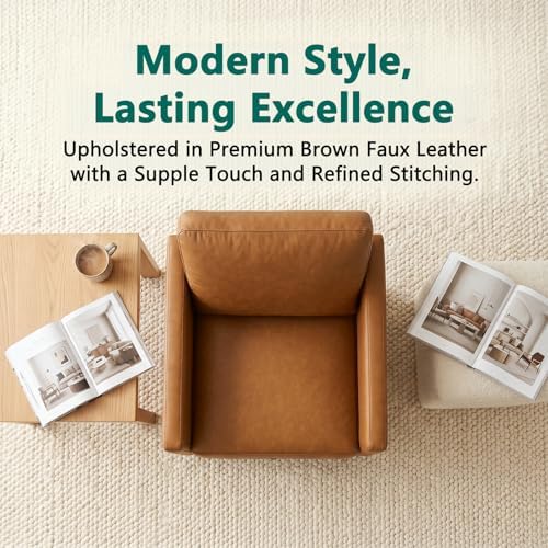 Swivel Accent Chair with Storage, Mid Century Living Room Chairs
