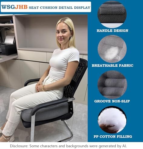 Adult Booster Seat Cushion, Car Seat Cushions for Short People/Thick Office C...
