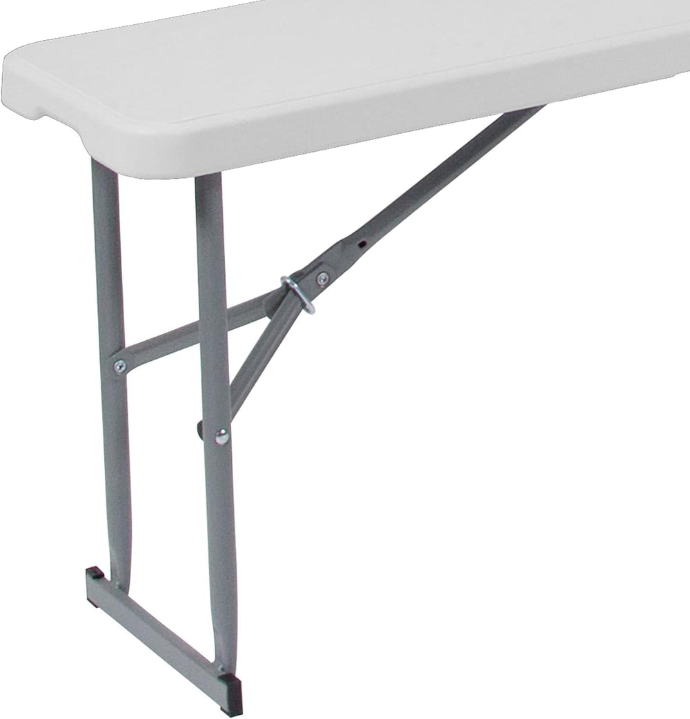 Flash Furniture Talbott 10.25''W x 71''L Bi-Fold Granite Whit...
