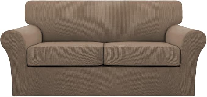 Turquoize 3 Piece Sofa Covers for 2 Cushion Couch Sofa Slipcover Soft Couch