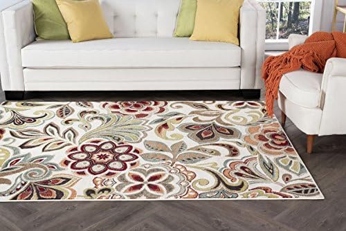 Dilek Transitional Floral Ivory 3-Piece Area Rug Set, 3-Piece Set