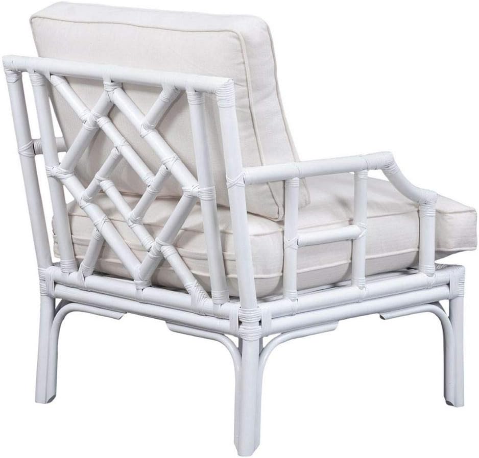 SAFAVIEH Kazumi Rattan Accent Chair, 31.5" White ACH6508A