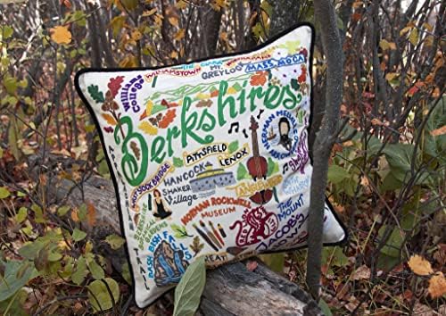 Catstudio Berkshires Hand Embroidered Pillow, Decorative Throw Pillow | Hand ...
