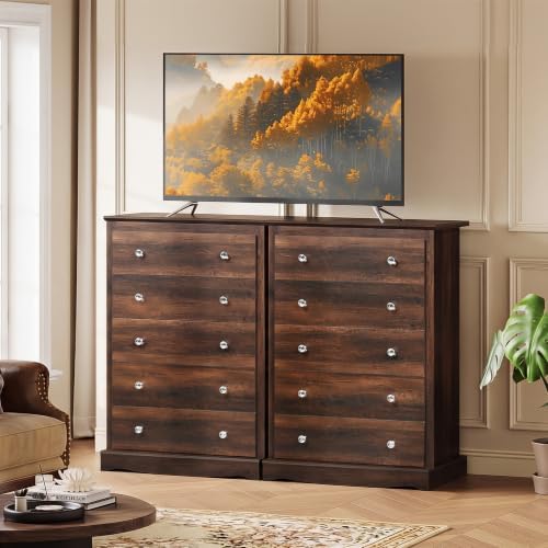 WLIVE 5 Drawer Dresser, 45" Tall Dresser for Bedroom with Exclusive Anti...