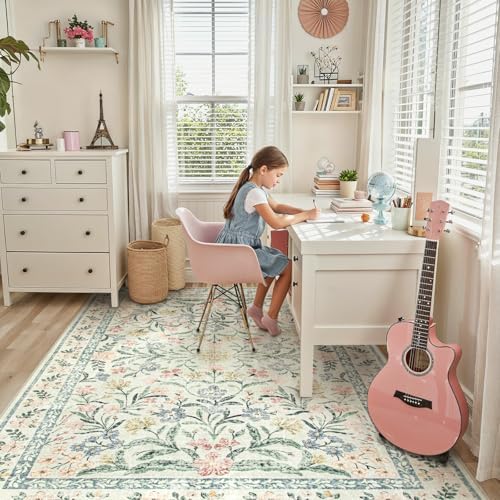 Lahome Boho Rugs for Living Room, Washable Large 8x10 Area Rugs for Bedroom