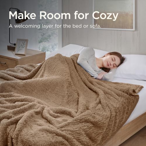 Woolrich Burlington Berber Blanket Super Soft, Cozy Lightweight Cover with Lu...