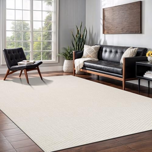Luul Home Easy Jute Rugs 6x9 White Color Living Room Indoor Outdoor Area Rug ...