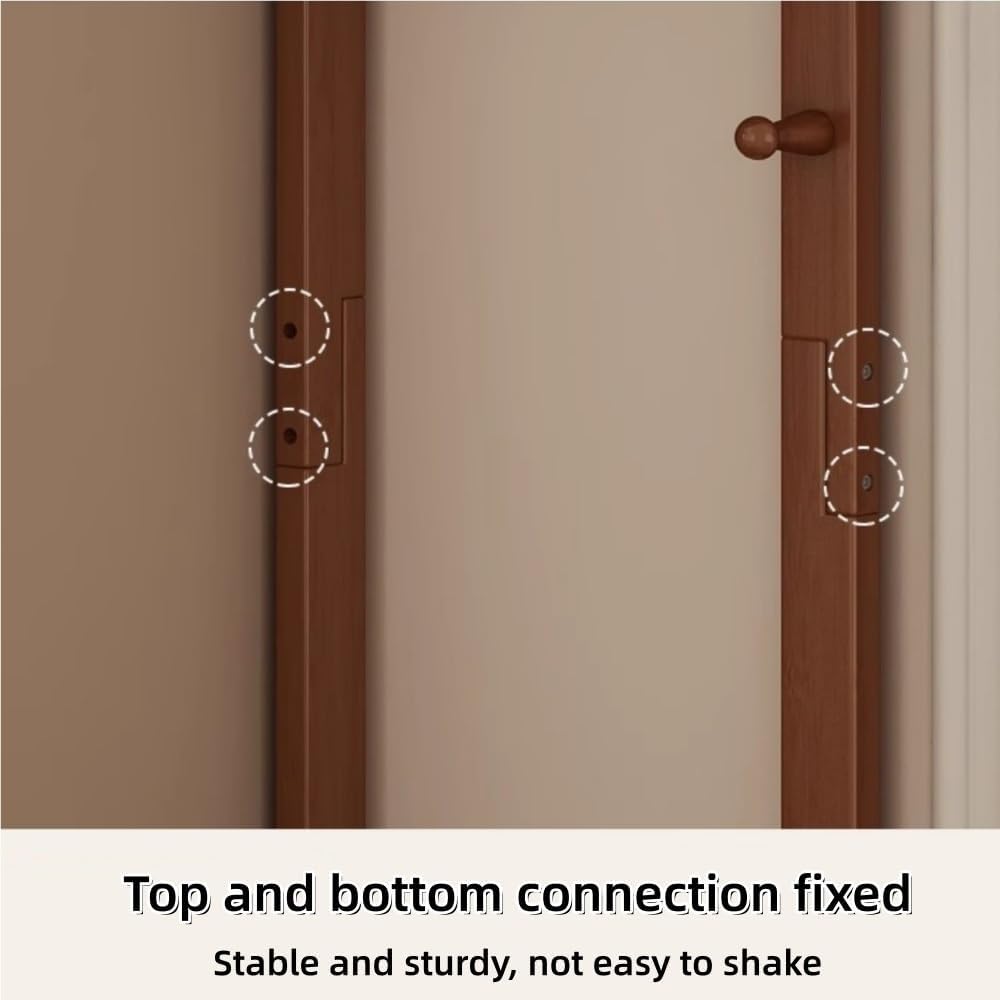Bamboo Corner Coat Rack, Floor-Standing Clothing Rack with Hooks(Brown) | Sto...