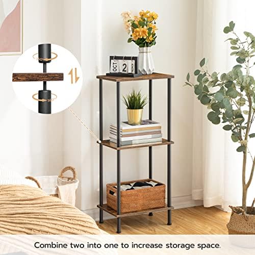 HOOBRO End Tables Set of 2, Small Side Tables, Nightstands for Small Spaces