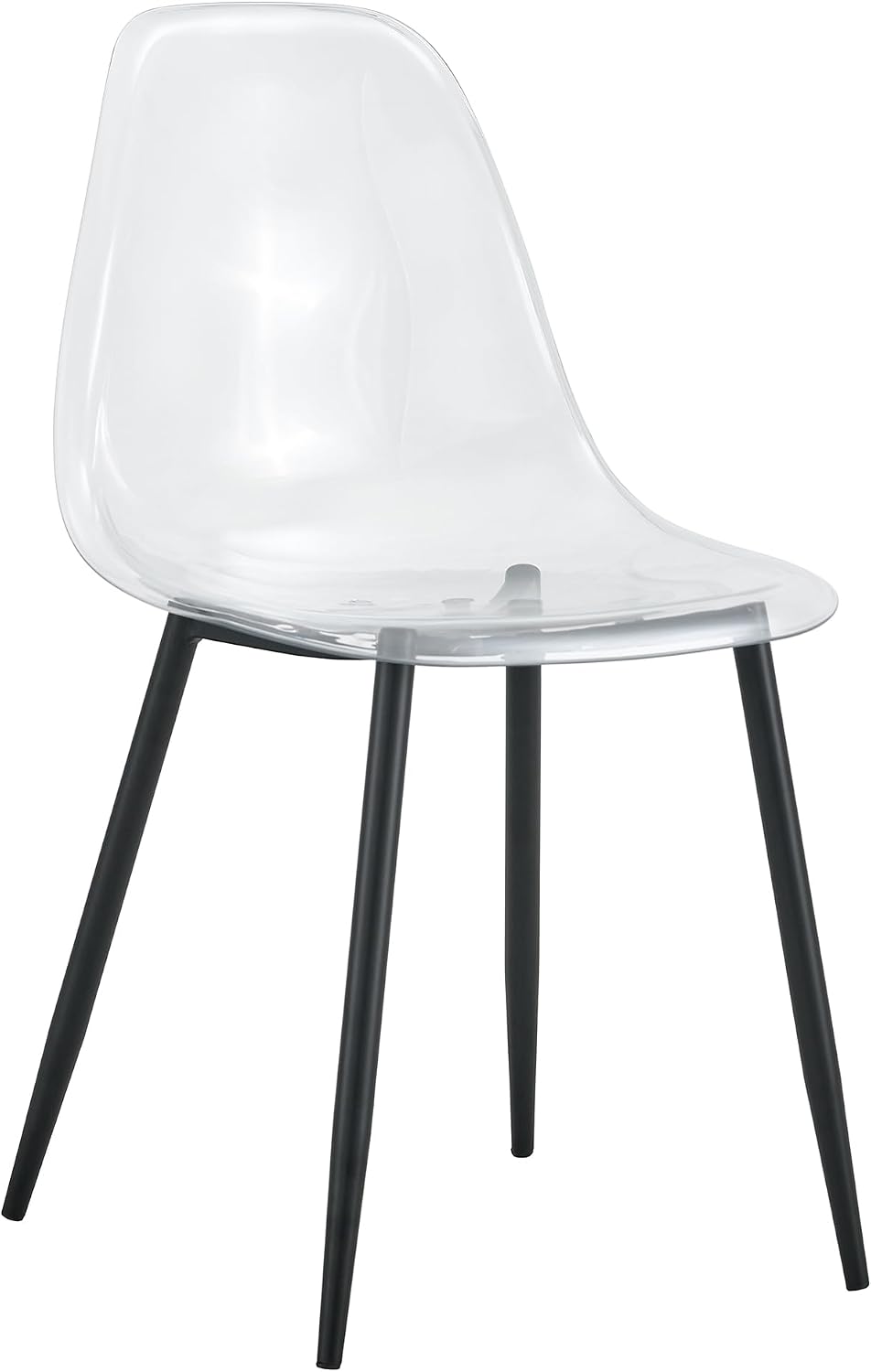 Baysitone Clear Dining Chairs Set of 12, Modern Kitchen Chairs with Transpare...