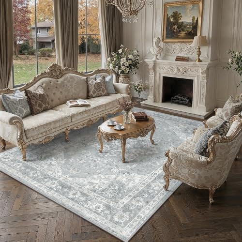 8x10 Grey Neutral Area Rug