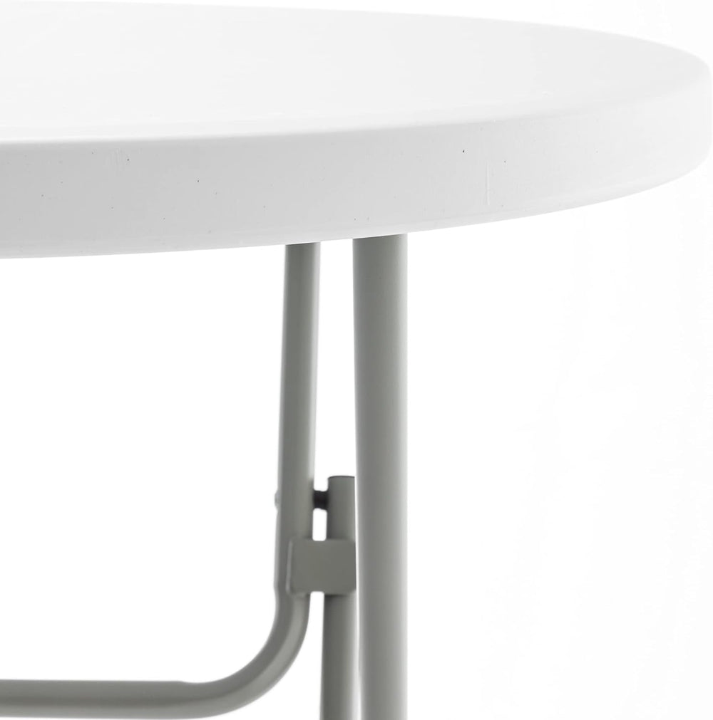 BTExpert 32" Round 43" Bar Height White Granite Plastic Folding Tab...