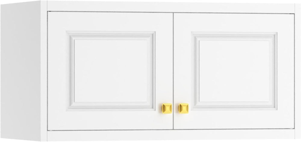 Polup 15" High White Metal Wall Cabinet, Overhead Closet Storage Unit