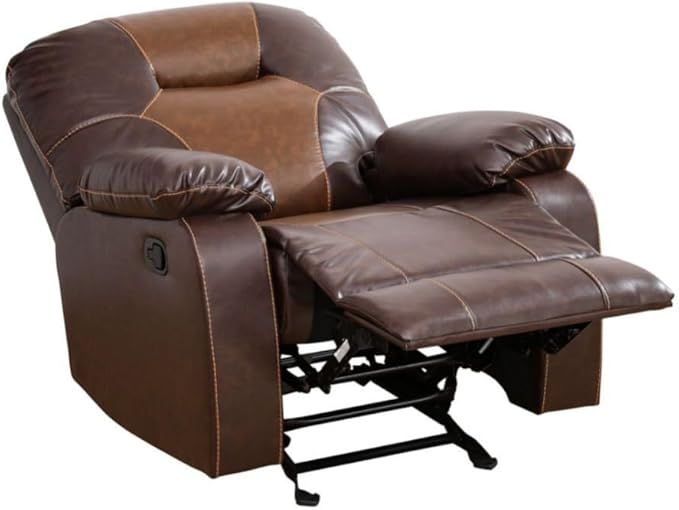 Manual Breathing Leather Reclining Sofa, Leather Recliner Couch, Comfortable ...