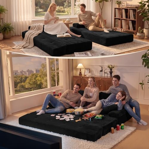 78.7IN Convertible Folding Sofa Bed, 3 Seater Sleeper Sofa Couch