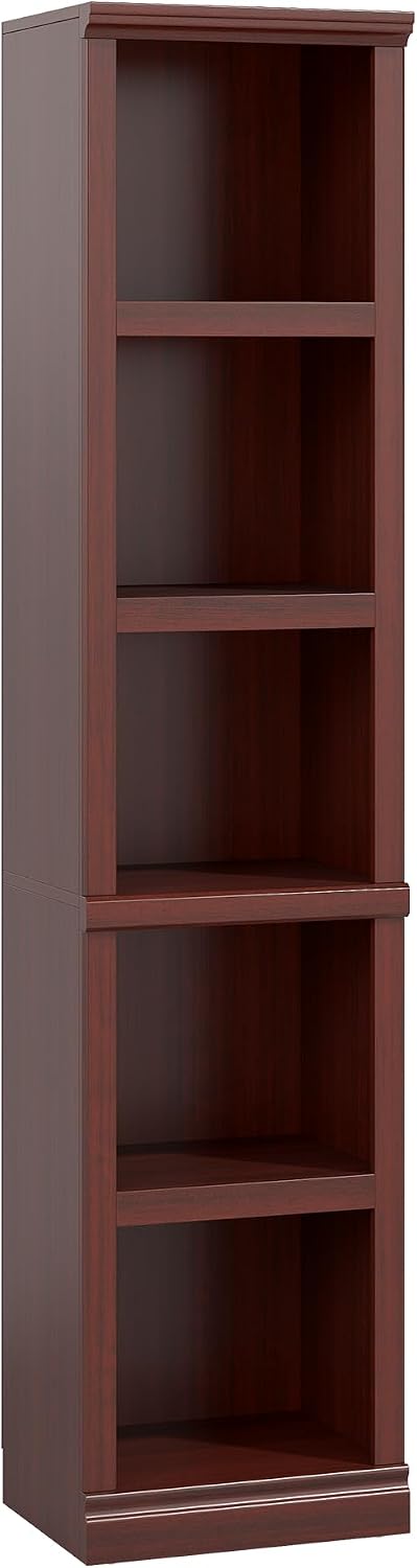 70" Tall Mahogany Bookcase, 5 Tiers Narrow Bookshelf for Living Room | 1...
