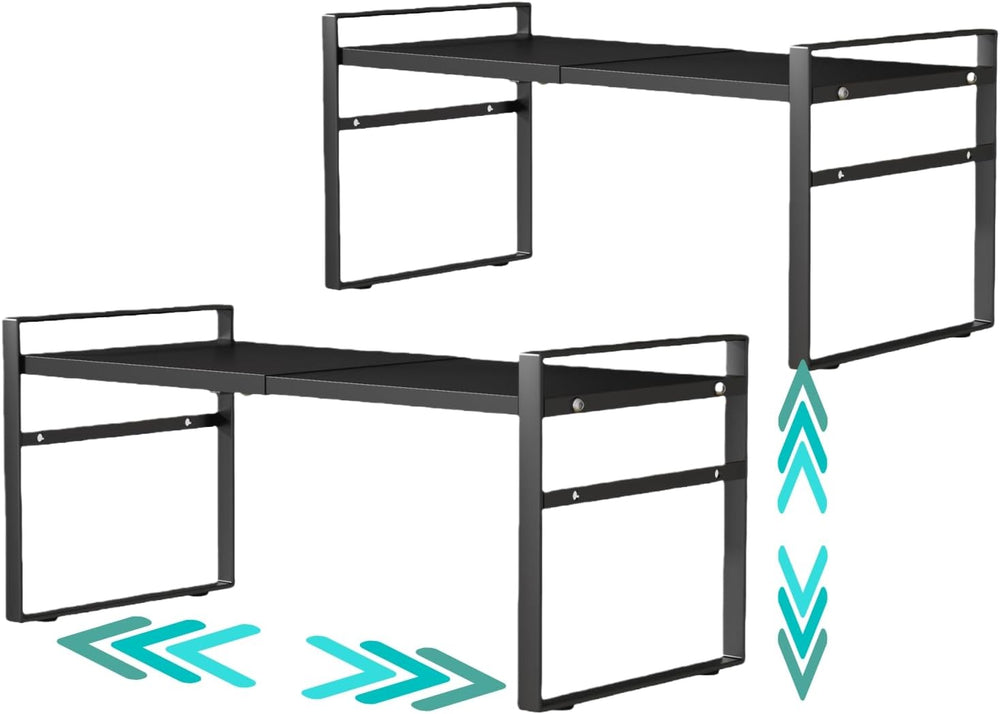 Expandable Cabinet Shelf Organizer Riser