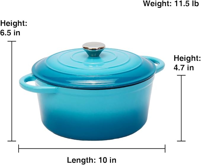 5QT Enameled Cast Iron Dutch Oven