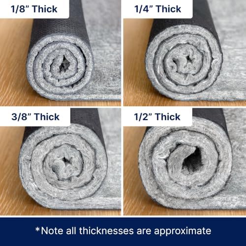 RUGPADUSA, 2'x8', Non-Slip Felt and Rubber Rug Pad (1/4" Thick),...