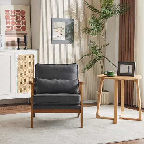 Karl home Mid-Century Lounge Accent Chair, Gray