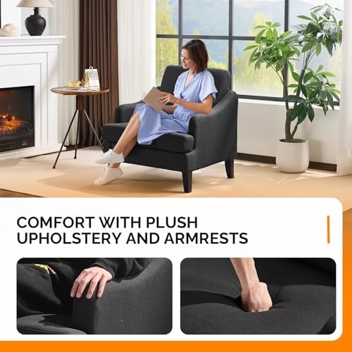 VINGLI Accent Chairs Set of 2, Modern Small Compact Upholstered Armchair