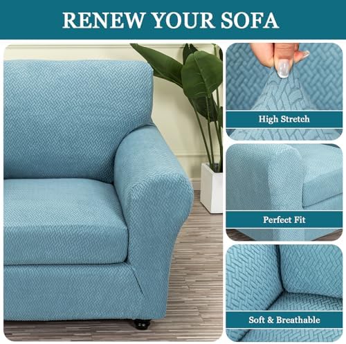 FUANGUI 2 Piece Chair Covers Armchair Arm Covers Chair Couch Covers