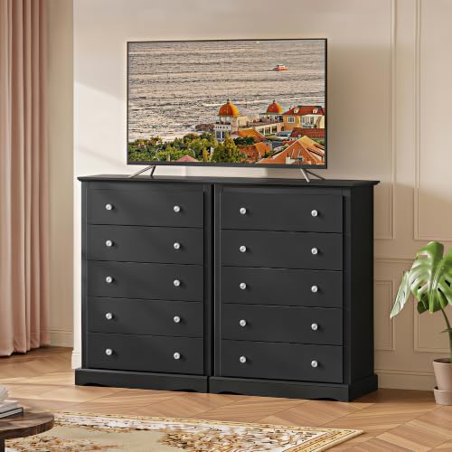 WLIVE 5 Drawer Dresser, 45" Tall Dresser for Bedroom with Exclusive Anti...