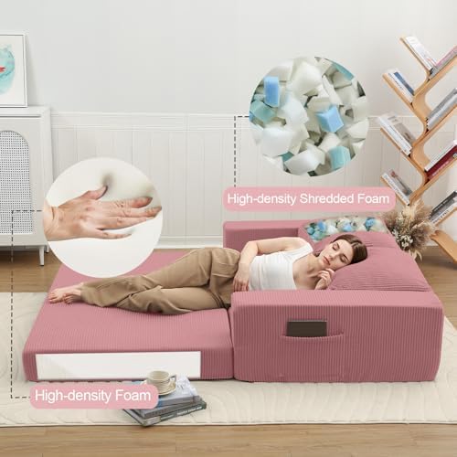 COMAX Futon Sofa Bed, Convertible Sofa Bed, Folding Boneless Couches