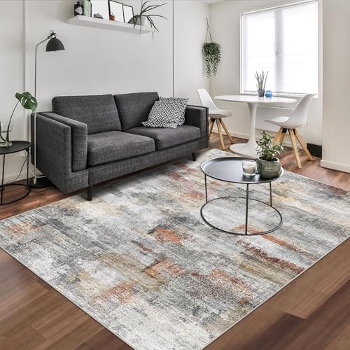 vivorug Washable Rug, Ultra Soft Area Rug 8x10, Non Slip Abstract Rug Carpet,...