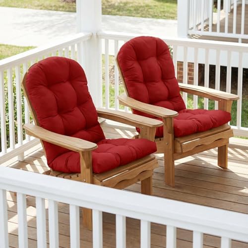 RSH DECOR: Tufted Adirondack Chair Cushion | 42.5” x 21” | All-Weather Spun F...