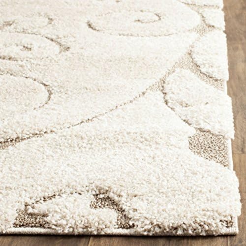 SAFAVIEH Florida Shag Rug 5'3"x7'6", Soft Plush Cream &...